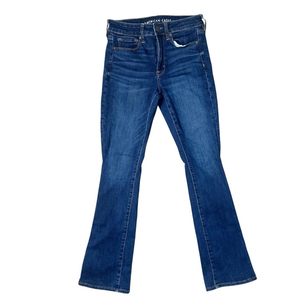 American Eagle High Rise Skinny Kick Boot Jeans Womens 6 Regular Denim Stretch